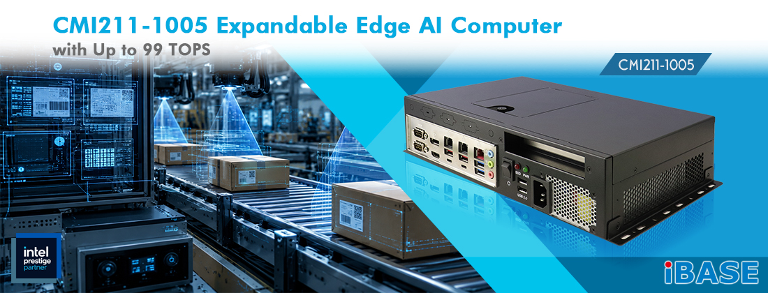 The CMI211-1005 is a compact and expandable edge AI computer powered by Intel® Core™ Ultra 200H Series processors.